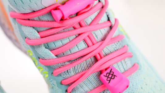 Cadarço Elástico HUPI LACES Rosa Neon LISO