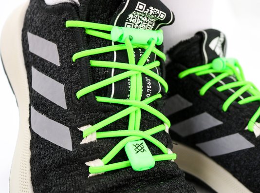 Cadarço Elástico HUPI LACES Verde Neon Liso