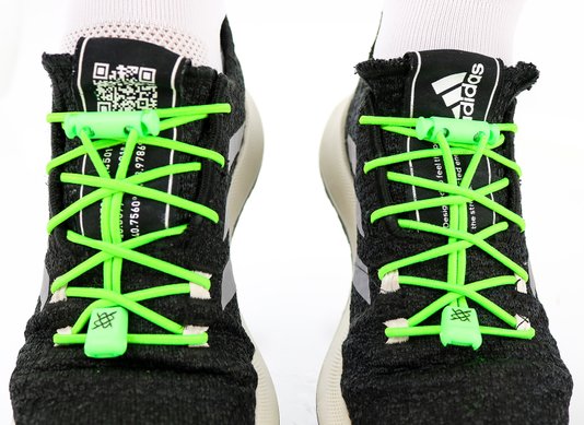 Cadarço Elástico HUPI LACES Verde Neon Liso