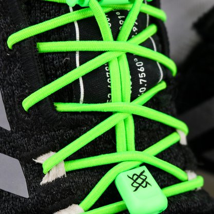 Cadarço Elástico HUPI LACES Verde Neon Liso