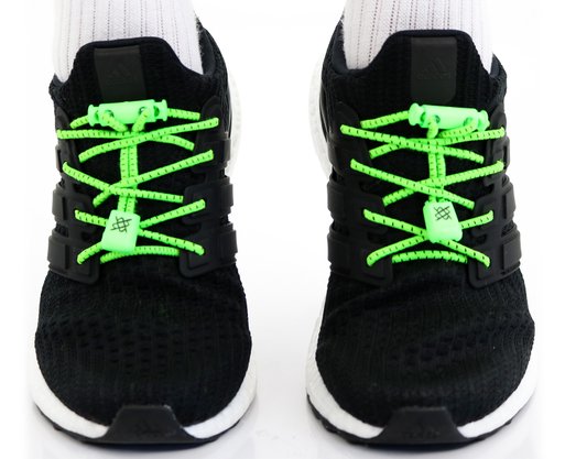 Cadarco Elastico HUPI Laces Verde Neon Risca Preta