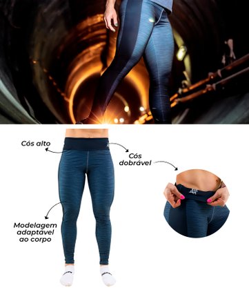 Legging HUPI Bull Cinza/preto