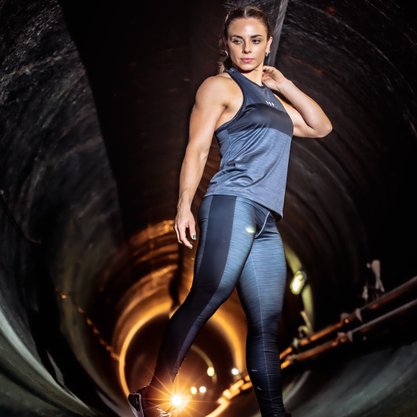 Legging HUPI Bull Cinza/preto