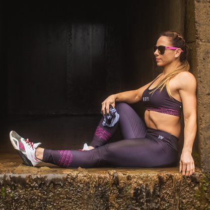 Legging HUPI Eva Preto/rosa