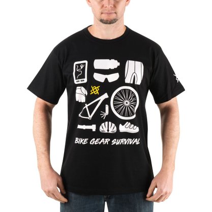 Camiseta Casual HUPI Bike Gear Survival