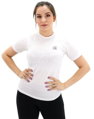 Camisa Segunda Pele HUPI Manga Curta Branco