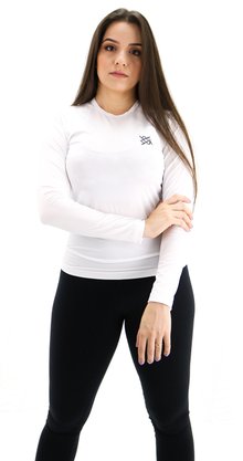 Camisa Segunda Pele HUPI Manga Longa Branco