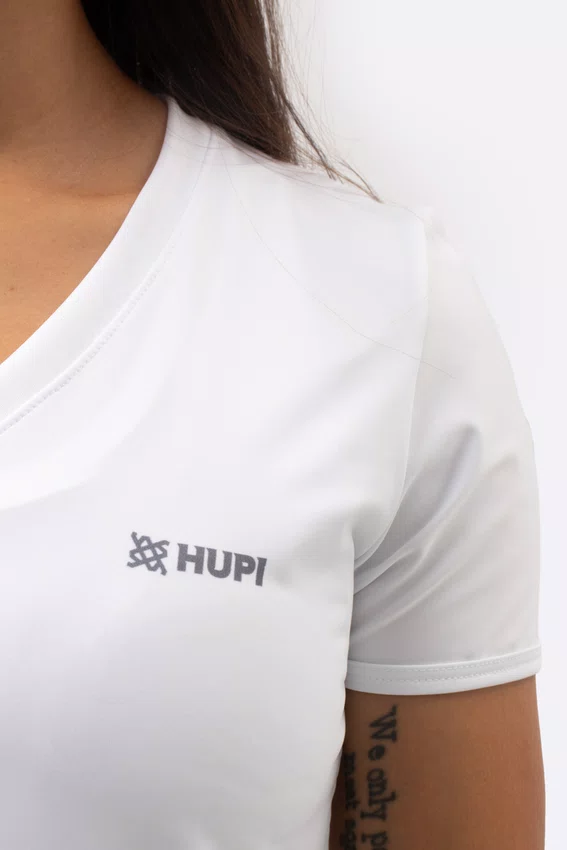 Camiseta Dry fit Feminina Branca HUPI Smart