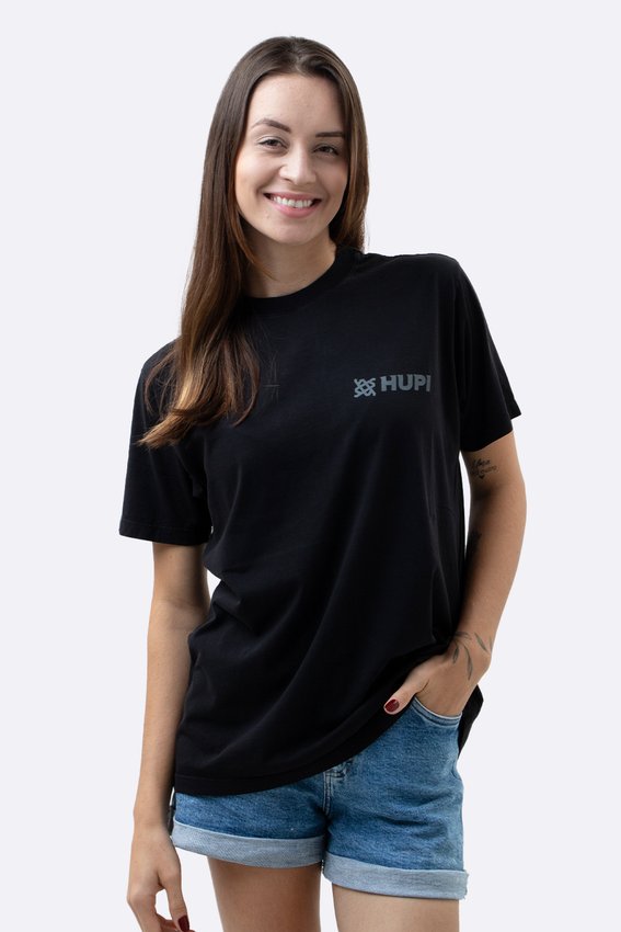 Camiseta HUPI Casual Preta Institucional