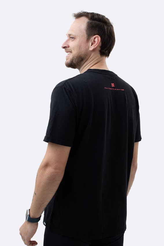 Camiseta HUPI Casual Preta Racing