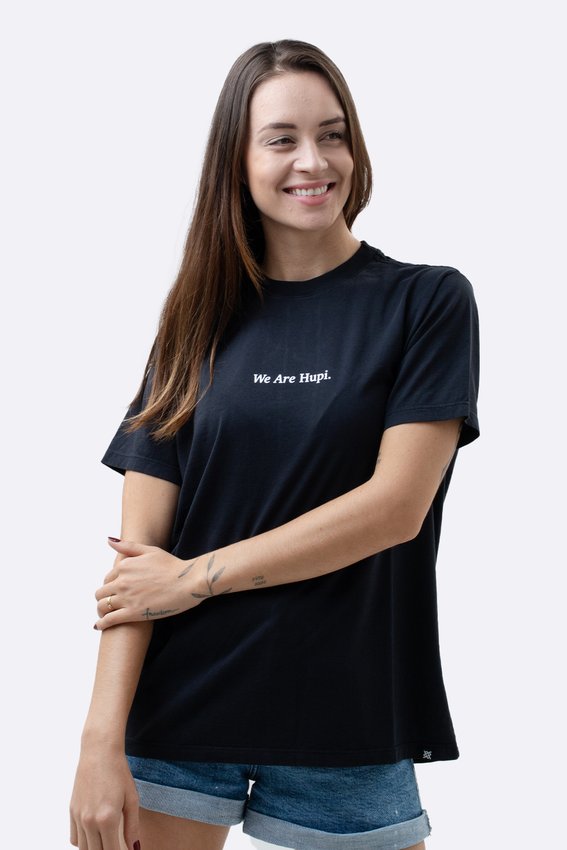 Camiseta HUPI Casual Preto Fosco We Are Hupi