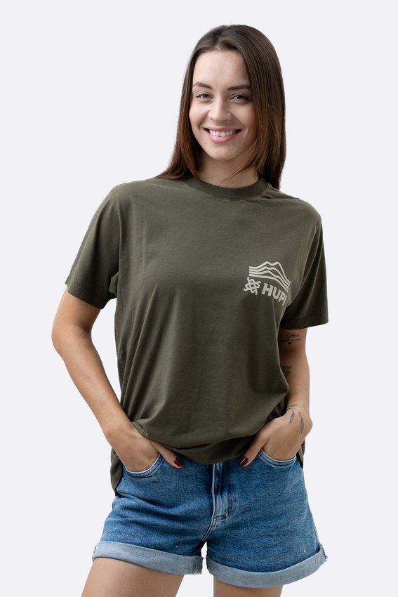 Camiseta HUPI Casual Verde Mountain