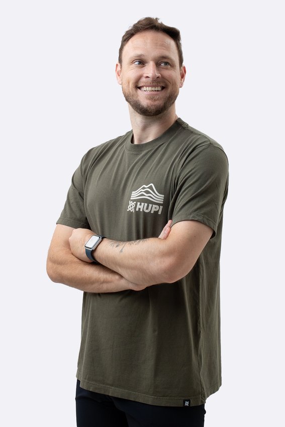 Camiseta HUPI Casual Verde Mountain