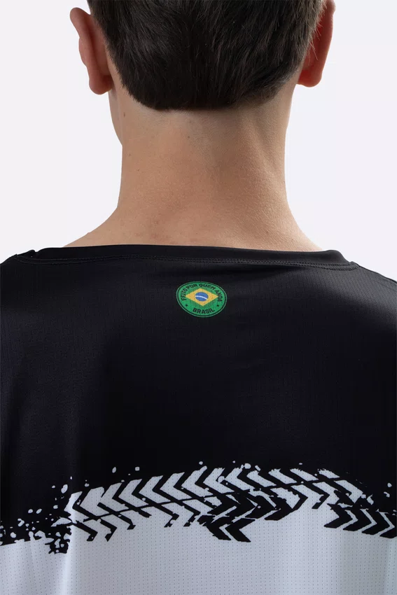 Camiseta Masculina HUPI Bike Naja Preto/Branco
