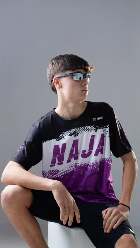 Camiseta Masculina HUPI Bike Naja Preto/Branco