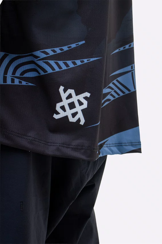 Camiseta Masculina HUPI Bike Naja V10 Azul e Preto