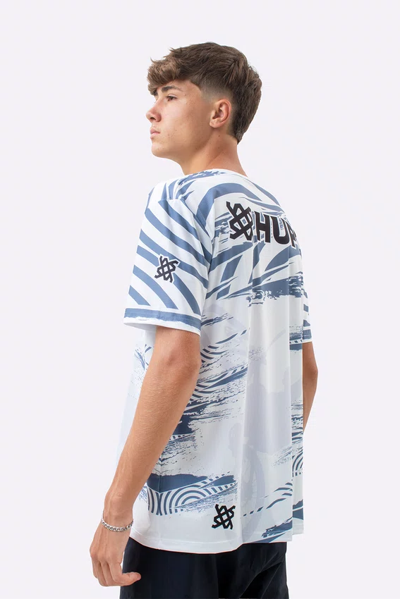 Camiseta Masculina HUPI Bike Naja V10 Branco e Cinza