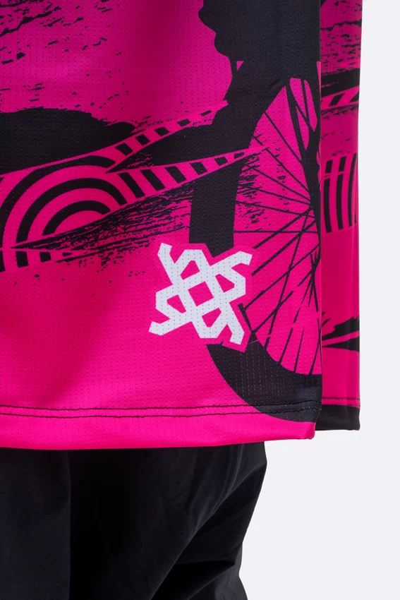 Camiseta Masculina HUPI Bike Naja V10 Pink e Preto