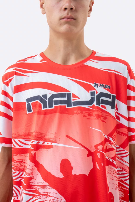Camiseta Masculina HUPI Bike Naja V10 Vermelho e Branco