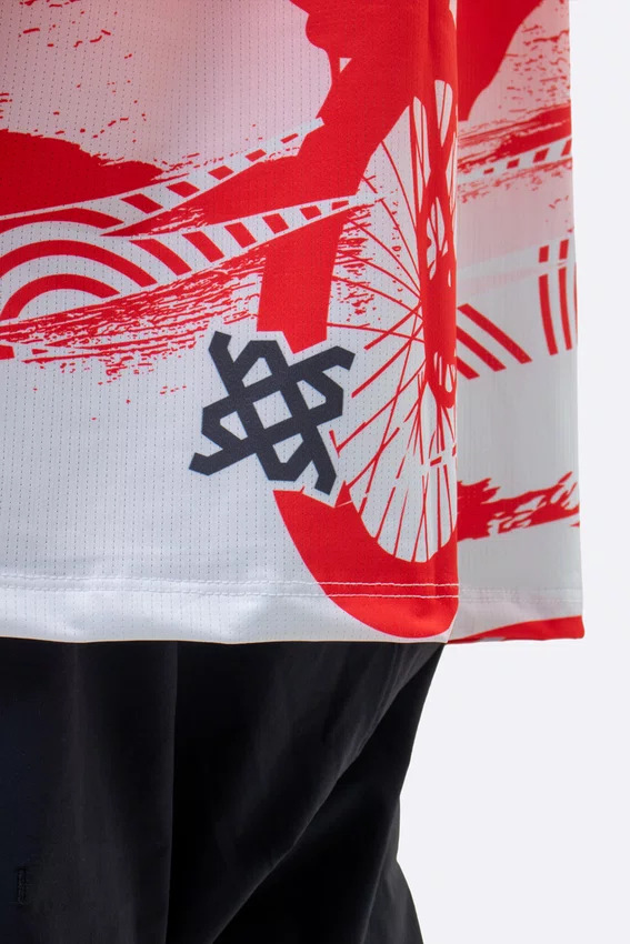 Camiseta Masculina HUPI Bike Naja V10 Vermelho e Branco