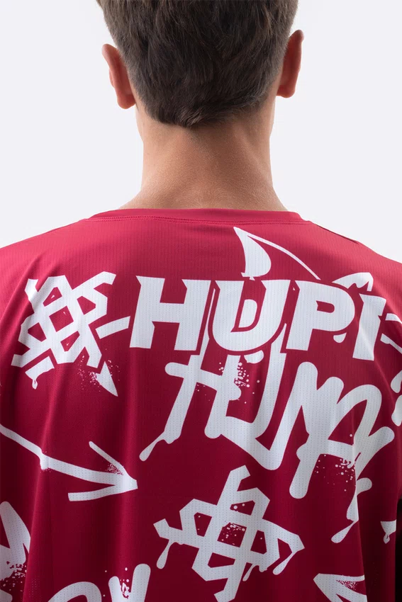 Camiseta Masculina HUPI Bike STRIP Cereja