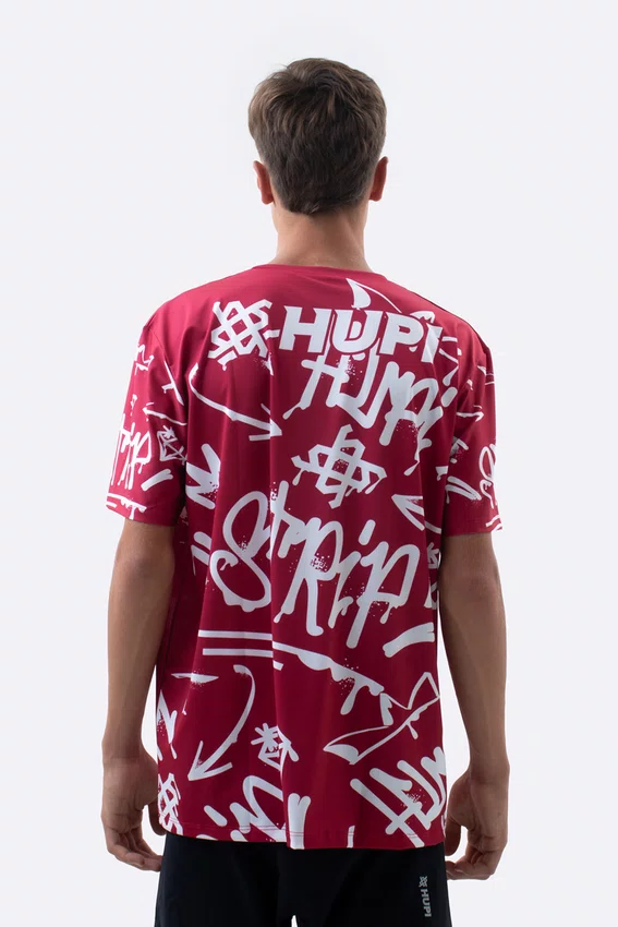 Camiseta Masculina HUPI Bike STRIP Cereja