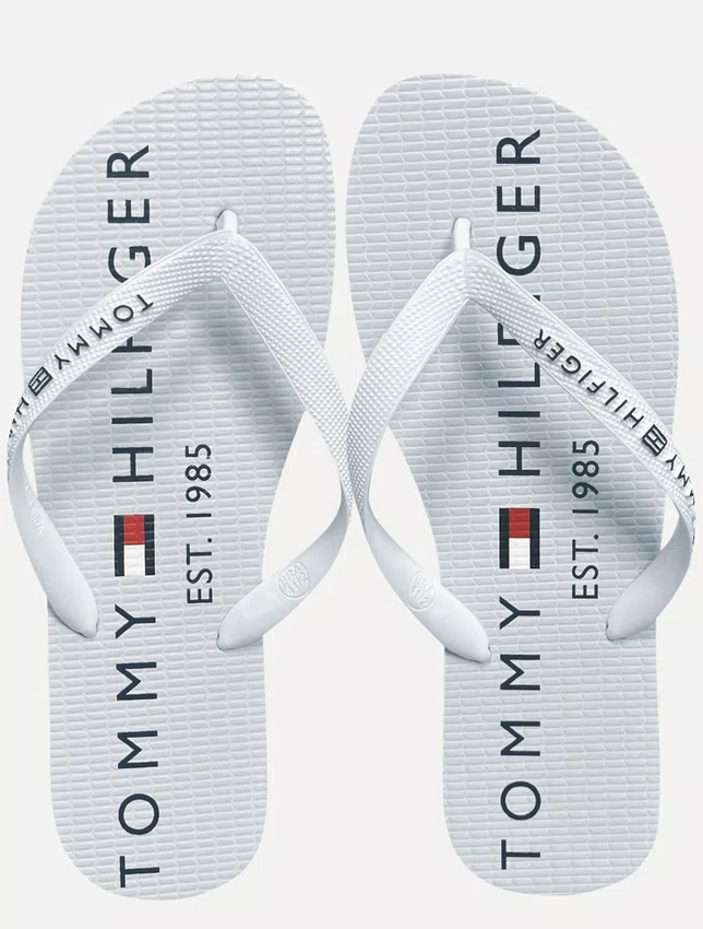 Chinelo Tommy Hilfiger Rubber Masculino Azul/Branco