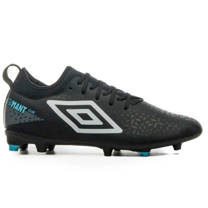 Chuteira Futebol Umbro Adamant Club Preto e Branco