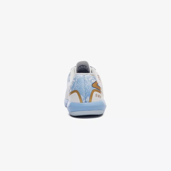 Chuteira Futsal Umbro Pro 5 Jr Kintsugi Branco e Azul