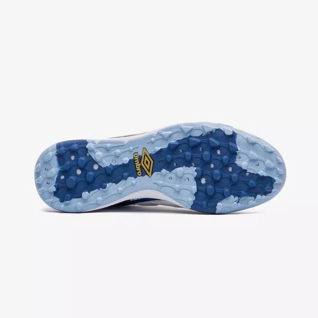 Chuteira Society Umbro Adamant Master Class Pro Bump Kintsugi Branco e Azul