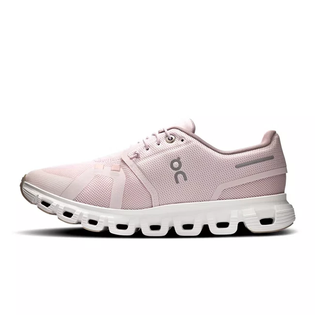 Tênis On Running Cloud 6 Feminino Rosa Claro