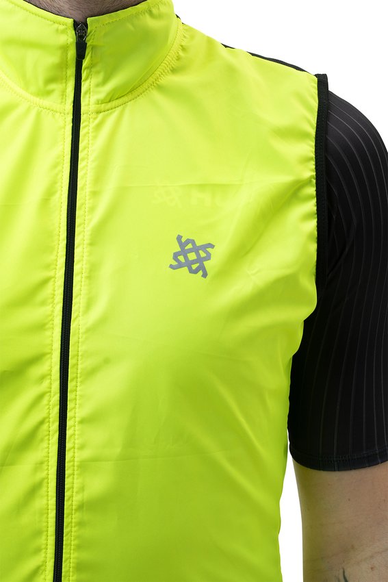 Colete Corta Vento HUPI Sonhe/Treine/Alcance - Amarelo Neon