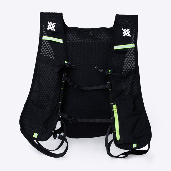 Colete de Hidratação HUPI Running Preto e Amarelo sem Refil