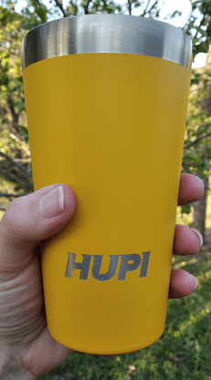Copo Térmico Pullo HUPI Fun 480ML Amarelo