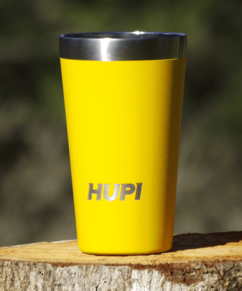 Copo Térmico Pullo HUPI Fun 480ML Amarelo
