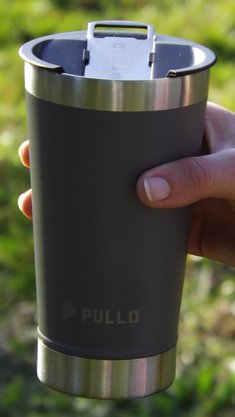 Copo Térmico Pullo Kippis 480ML Cinza