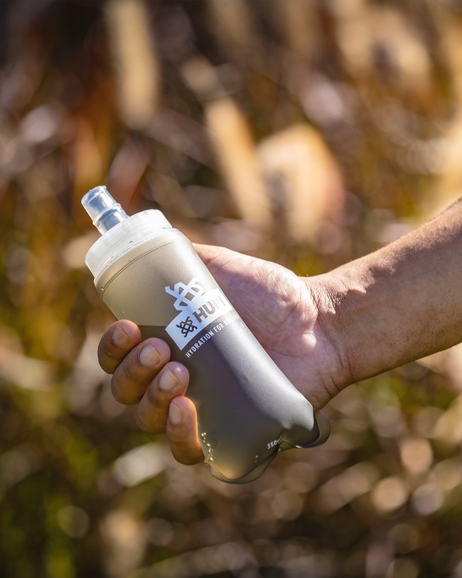 Garrafa Dobrável Soft Flask HUPI Cinza - 350ml