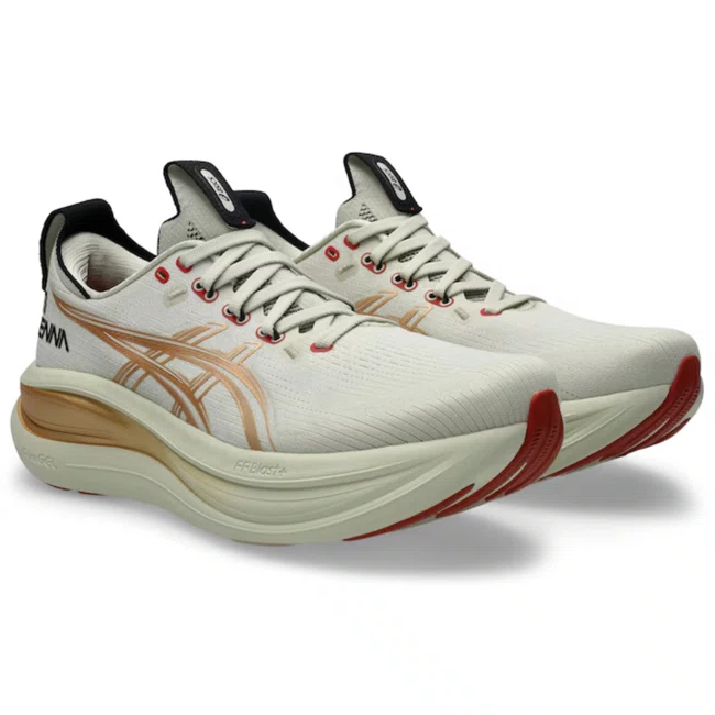 Tênis ASICS GEL-Nimbus 28 Senna Feminino Cinza e Dourado