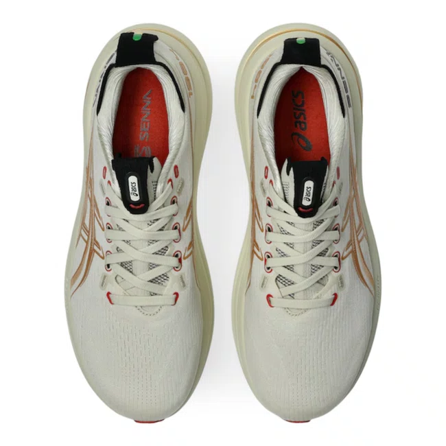 Tênis ASICS GEL-Nimbus 28 Senna Feminino Cinza e Dourado