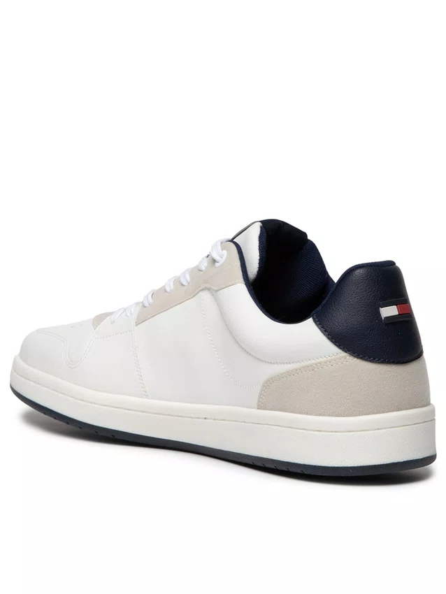 Tênis H Low Cut Lace Up Sneaker Masculino Branco e Azul