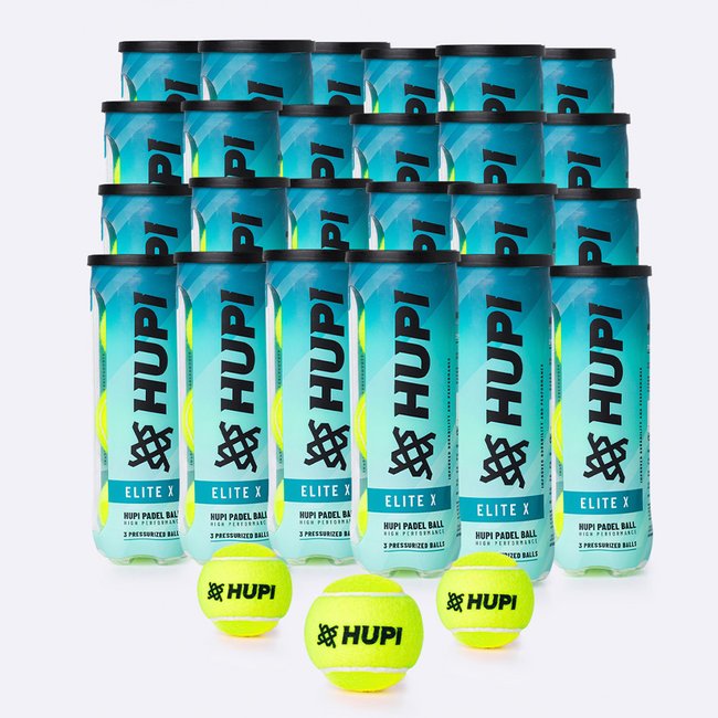 kit 24 Tubos Bola Padel HUPI Elite X