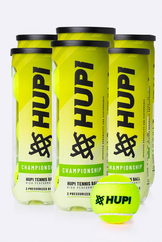 Kit 6 Tubos Bola Tênis HUPI Championship
