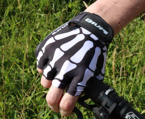Luva Ciclismo HUPI Eco Dedo Curto Bones