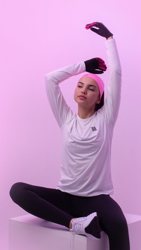 Luva HUPI Running - Preto e Pink