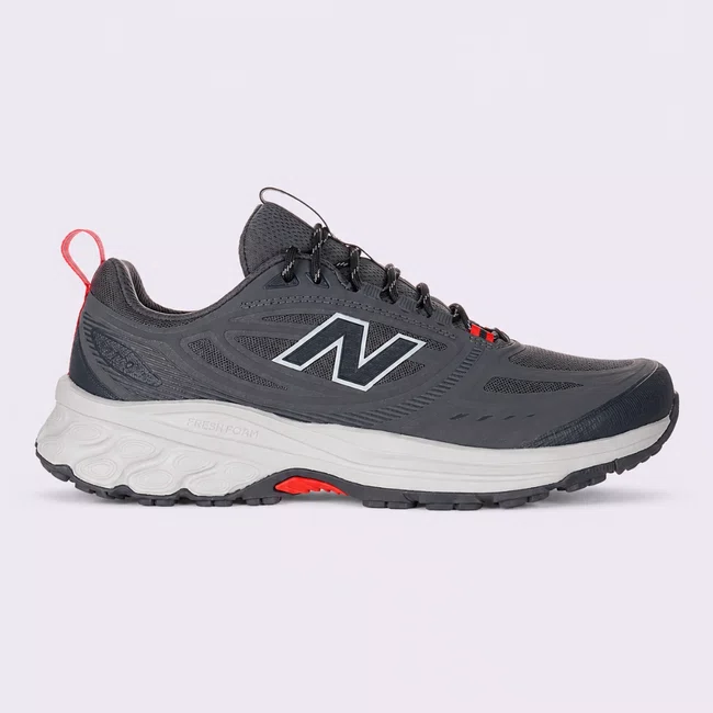 Tênis New Balance Fresh Foam 410v9 Masculino Grafite e Vermelho Claro