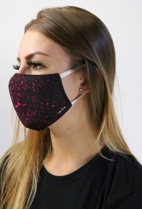 Máscara de Proteção HUPI Splash Preto/Rosa