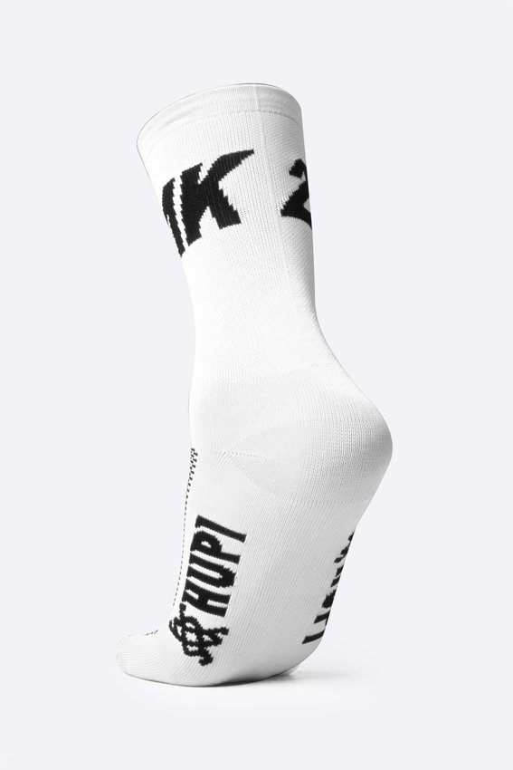 Meia Corrida HUPI 21K Branco - LT para pés menores 34-38