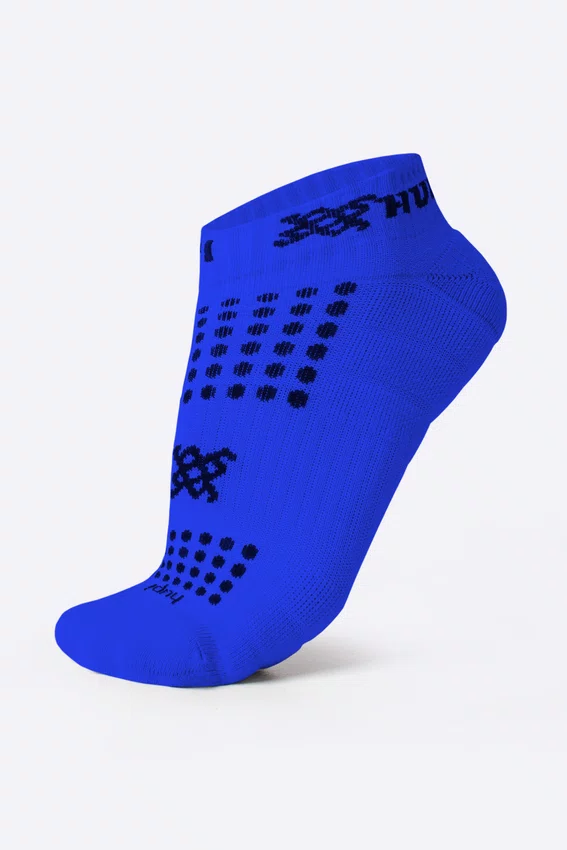 Meia Curta para Corrida HUPI Running Pro Azul Oceano