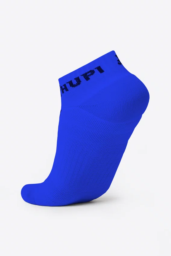 Meia Curta para Corrida HUPI Running Pro Azul Oceano