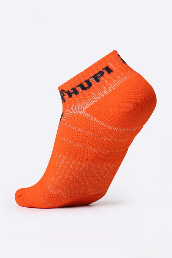 Meia Curta para Corrida HUPI Running Pro Laranja Neon